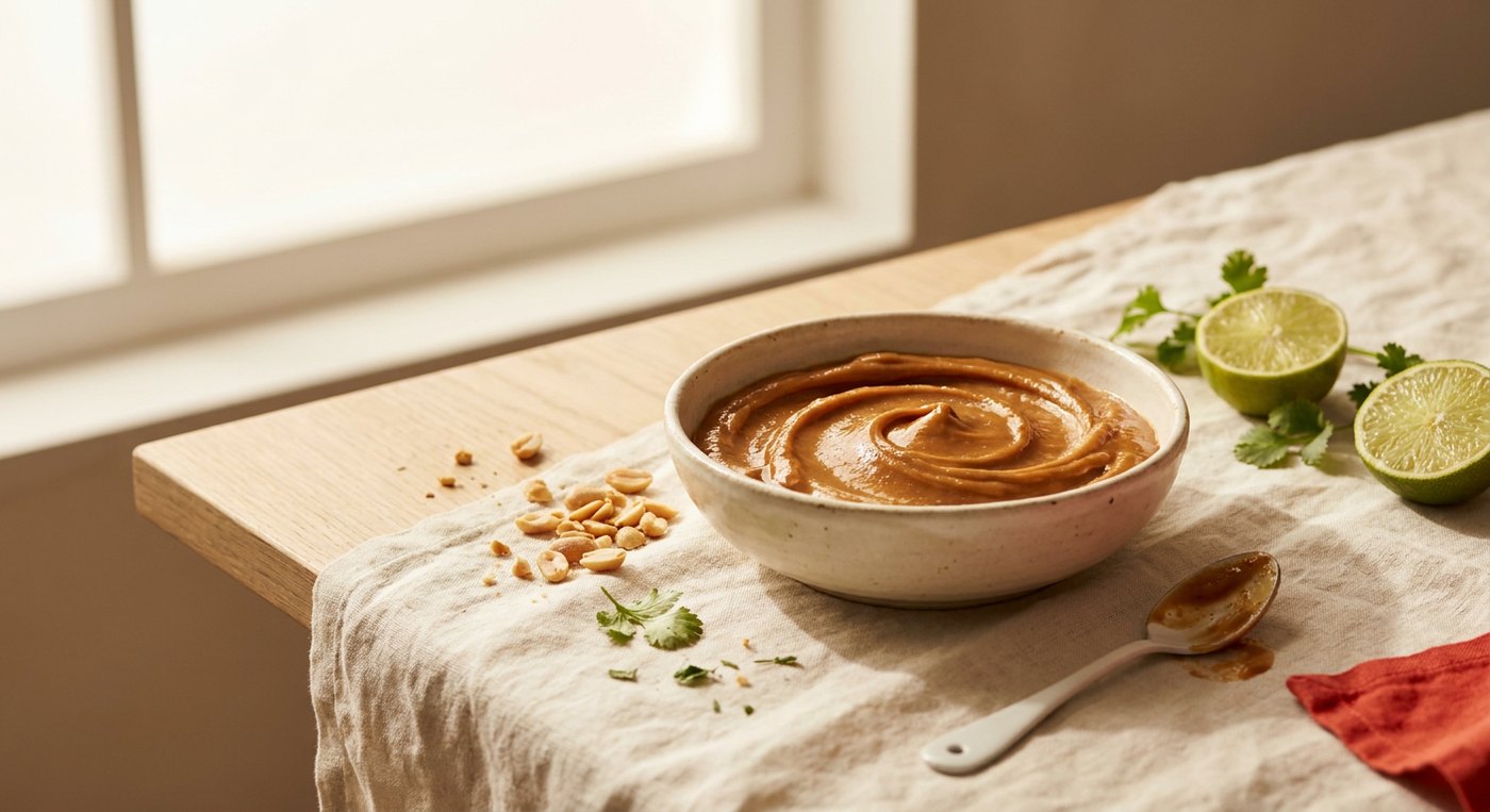 Erdnuss-Limetten-Dip
